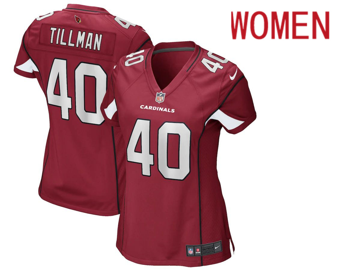Women Arizona Cardinals #40 Pat Tillman Nike Red Game Retired Player NFL Jersey
